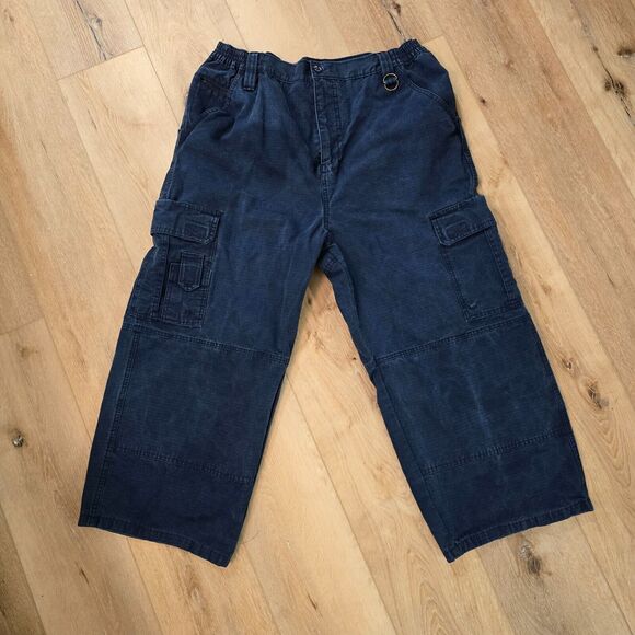 Task Force Field Gear Cargo Utility Ankle Pants Med Blue Wide Leg Gorpcore Baggy - Picture 7 of 7